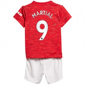 Camisolas de futebol Manchester United Anthony Martial 9 Criança Equipamento Principal 2020/21 Manga Curta